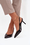 Patent Leather Pumps on Heel Black Phelia