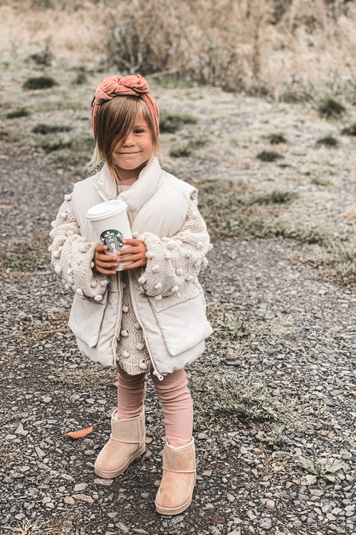 Children's Insulated Snow Boots Beige Gooby