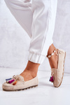 Women's Suede Loafers Light Beige Wilessa