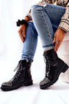 Zipped studded boots Black Sorela