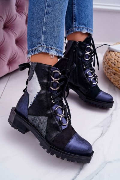 Women's Leather Boots Boots Maciejka Pomegranate 04184-17/00-3