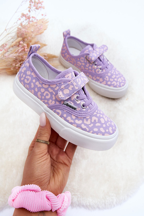 Kids Patterned Lace-up Trainers Violet Talirena