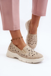 Beige Women's Cut-out Shoes Emilei