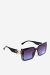 Black Women's Square Sunglasses UV400