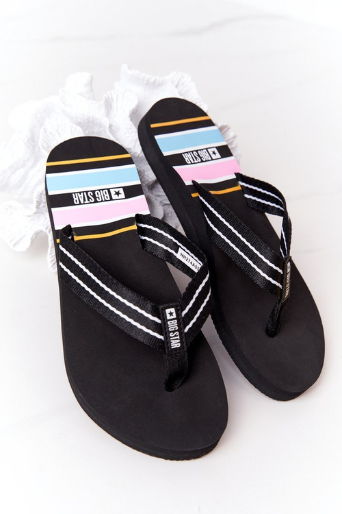 Women's Sliders Flip-Flops Big Star HH274A057 Black