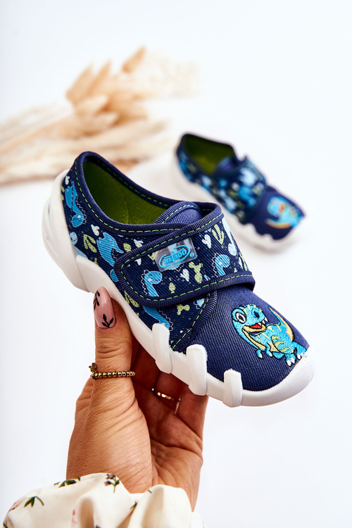 Buty Papcie Rzepy Dinozaur Granatowe Befado 273X341 