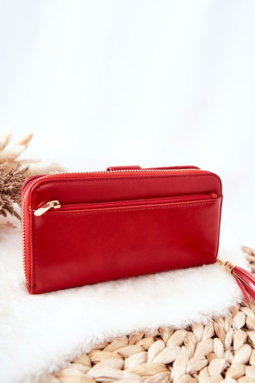 Large Women's Wallet With Extra Wallets Red