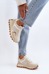 Buty Sportowe Sneakersy Damskie Beżowe Ralita C2145