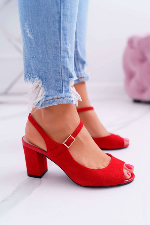 Women's Stiletto Sandals Sergio Leone SK808 Red Dali