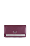 Large Women's Leather Wallet Maroon Elissie