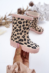 Children's Galoshes With Leopard Pattern Pink Nanny