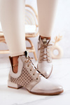Leather Boots Maciejka 05541-25 Light beige