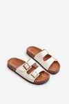 Women's Slip-On Cork Sole Sandals White Cortina