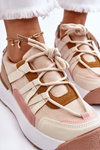 Women's Suede Platform Sneakers Beige-brown Rohan