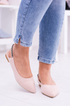 Lu Boo Pink Suede Ballerinas in Spike Zirconia Macron