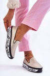 Women's Slip-On Leather Sneakers Gold Ottavia