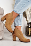 Suede Boots On A Post With A Cut Out Exquisite 1231 Camel