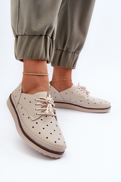 White Women's Leather Shoes S.Barski LR182