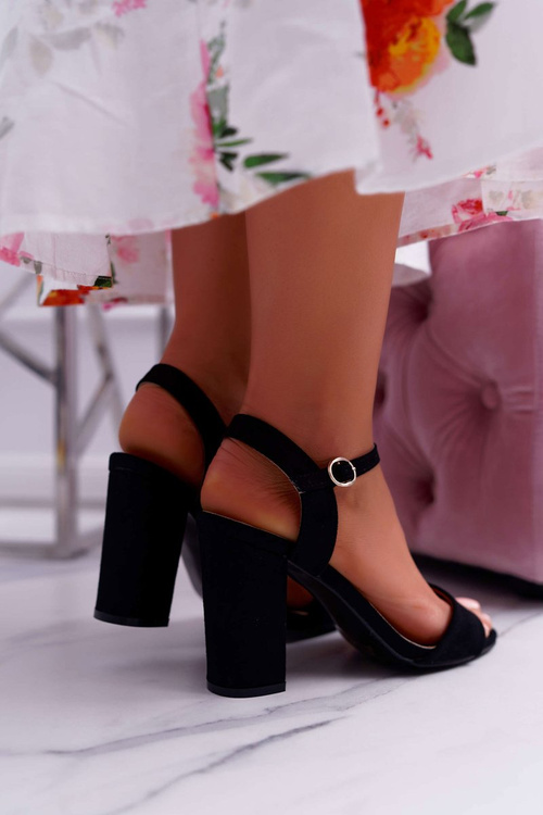 Women's Suede Sandals Black Baloo