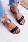 Women's Flat Sandals Sergio Leone SK014 Black Agrina