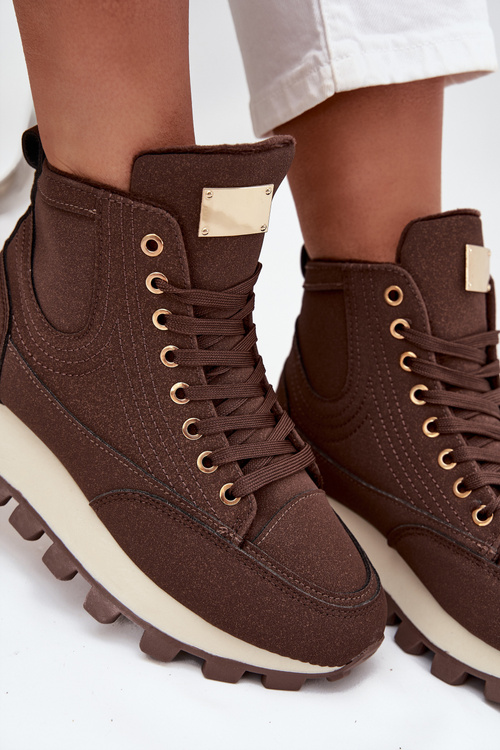 Insulated Women's Traper on Platform Brown Marivira