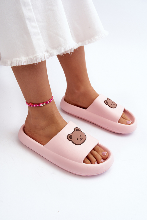 Light Women's Foam Flip-Flops With Teddy Bear Pink Lia