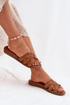 Women's Sandals Made Of Eco Leather Brown Lisanoria