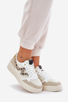 Ladies Sports Shoes On Platform Leopard Beige Lorori