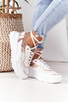 Women's Sports Shoes Sneakers White-Gold Melanie