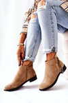 Women's boots suede Beige Numbero
