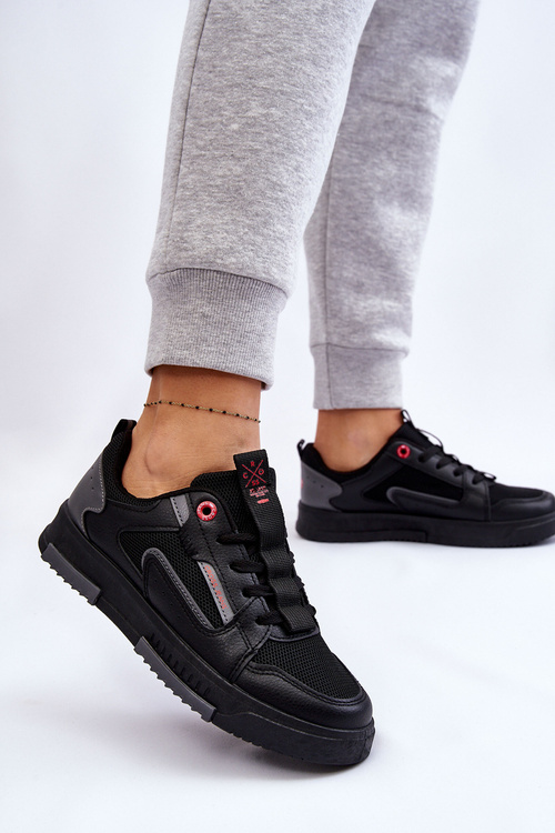 Sneakersy Damskie Niskie Czarne Cross Jeans LL2R4012C