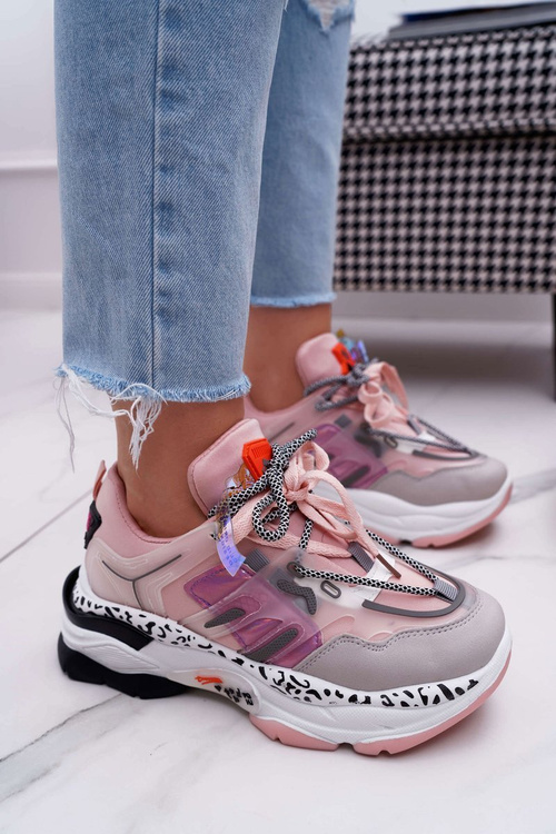 Sportowe Damskie Buty Różowe Focus