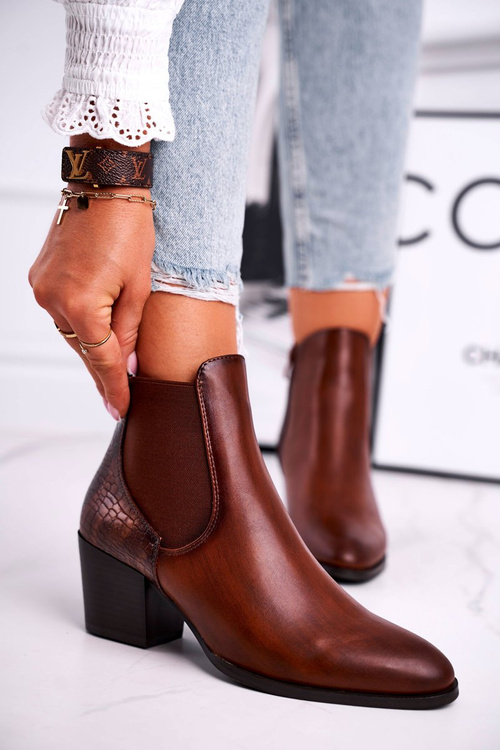 Women’s Boots On High Heel Sergio Leone Brown BT613