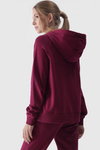 Dresowa Bluza Damska Z Kapturem Nierozpinana 4F 4FWMM00TSWSF1468-51S Fioletowa