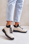 Damskie Buty Sportowe Skóra Naturalna Zamek Beżowe Artiker 55C0035
