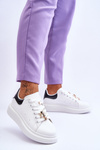 Women's Sports Shoes On A Massive Platform White And Black Chante