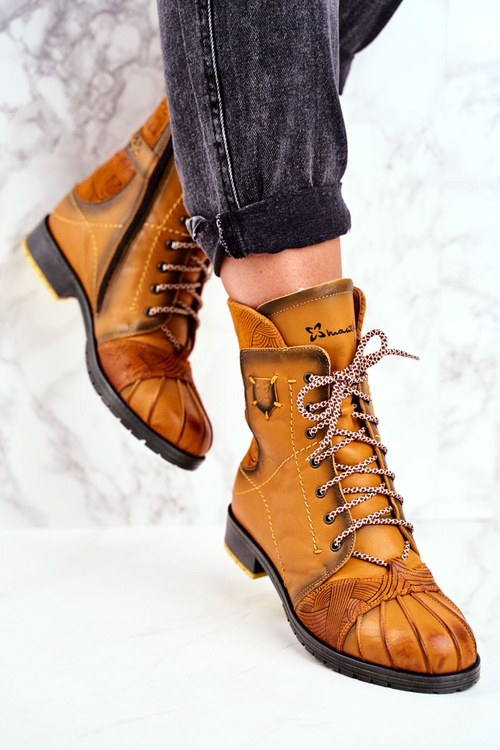 Women’s Boots Maciejka Warm Leather Yellow 03961-07