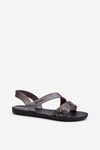 Sandały Damskie Czarno-Srebrne 82429 Ipanema Vibe Sandal Fem