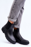 Women's Slip-On Matte Galoshes Black Helinca