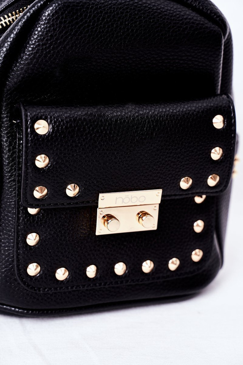 Damski Skórzany Plecak NOBO K4110 Czarny