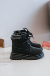 Children's Trapper Boots with Zip Black Bansi