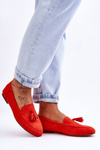 Suede Classic Fringed Loafers Dark orange Averil