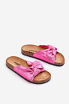 Women's Slippers With Shiny Bow Pink Cristina