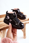 Children's High Sneakers With Velcro Black Cheezi