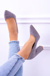 Women's Suede Grey Celine Stiletto pumps