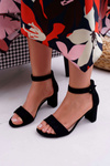 Women's Stiletto Sandals Suede Black Lexi