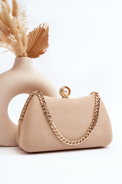 Torebka Kopertówka Wizytowa Khaki Nadrei MD2353