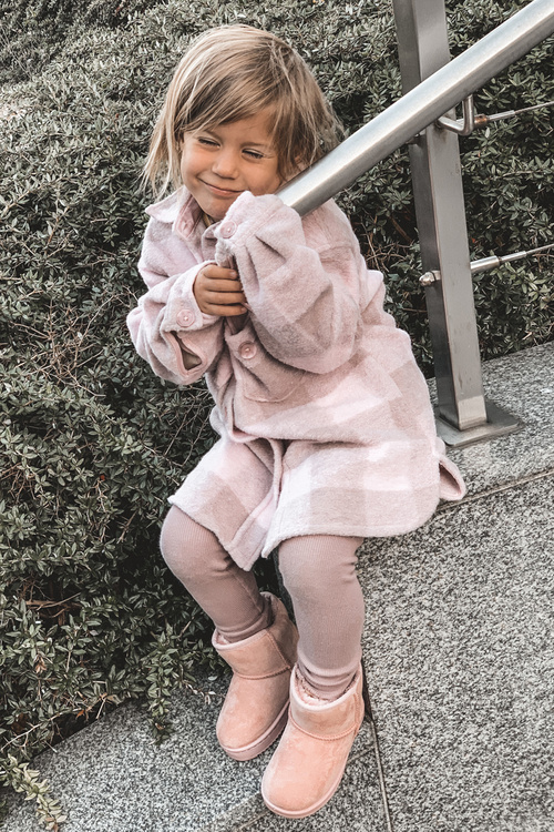 Kids' Warm-up Snow Boots Pink Gooby