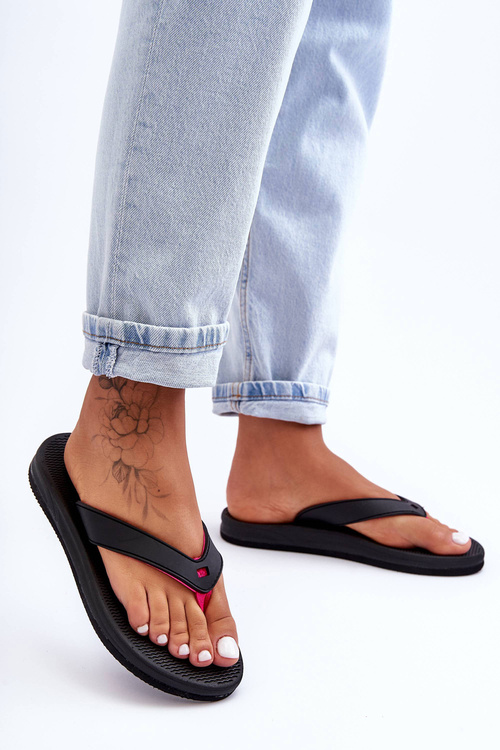 Women's Japanese Flip-Flops 4F 4FSS23FFLIF061-21S Black-Pink