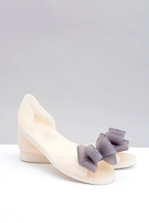 Lu Boo Rubber Ballerinas White Meliskirts Coccine Candy.